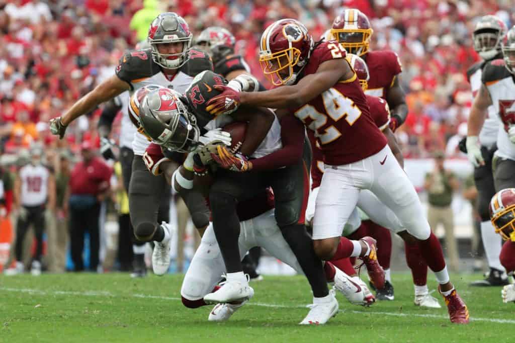 Tampa Bay Buccaneers contra el equipo de fútbol de Washington